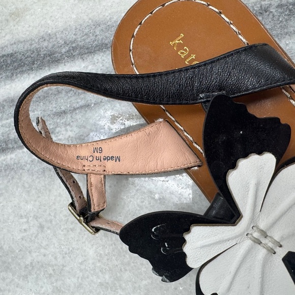 Kate Spade Black and White Butterfly Sandals - Picture 2 of 3
